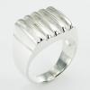 Sterling Silver Openwork Sliced Rectangle Simplistic Rings