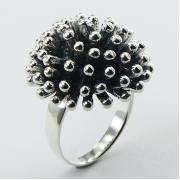 Wholesale Glamorous Cluster Of Conical Silver Elements Bouquet Rings