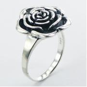 Wholesale Unique Design Antiqued Rose Flower Relief Rings 