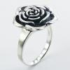 Unique Design Antiqued Rose Flower Relief Rings 
