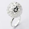 Eye Catching Light And Airy Silver Sphere Designer Rings