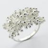 Brilliantly Designed Silver Droplets Cluster Designer Rings