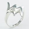 Silver Fancy Diagonal Aligned Puffed Zigzag Designer Rings
