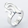 Arched Asymmetrical Openwork Feminine Sterling Silver Rings