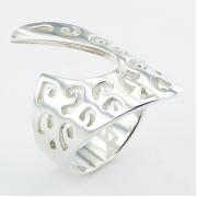 Wholesale Plain Sterling Silver Splendid Openwork Zigzag Rings