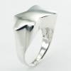 Silver Solid Floating Star Rings Unique Design
