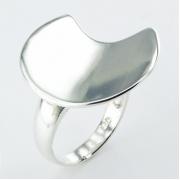 Wholesale Design Concaved Silver Moon Shaped Designer Rings