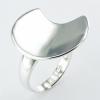 Design Concaved Silver Moon Shaped Designer Rings