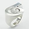 Bold Sterling Silver Rings Fascinating Open Smooth Twirl