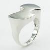 Bold Sterling Silver Free Shape Curvy Designer Rings