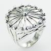 Solid Ornate 925 Silver Vintage Style Rings With Spheres