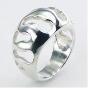 Wholesale Convexed Sterling Silver Tapered Bands Open Free Shapes