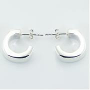 Wholesale Modern Open Circle Polished Plain Silver Stud Earrings