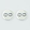 Polished Sterling Silver Discs Infinity Stud Earrings