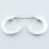 Highly Polished Sterling Silver Open Circle Stud Earrings