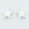 Brushed Finish Plain 925 Sterling Silver Star Stud Earrings