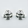 Electroformed Pristine Silver Cute Rose Stud Earrings