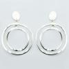 Sterling Silver Stud Earrings Hoop Dangles In Hoop Oval Post