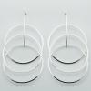 Sterling Silver Stud Earrings Linked Triple Hoops On Stick