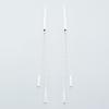 Long Sterling Silver Earrings Spiga Chains On Tube Post