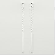 Wholesale Silver Earring Studs With Chain And Stick Dangle On Post
