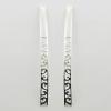 Sterling Silver Stud Earrings Curved Openwork Sticks
