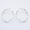 Sterling Silver Stud Earring Wavy Gently Rounded Outlines