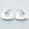 Small Sterling Silver Stud Earrings Trapezium Edge Finish