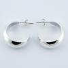 Sterling Silver Stud Earrings Curved Round Small Studs