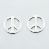Peace Symbol Small Sterling Silver Stud Earrings