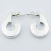 Spectacular Edge Finish Sterling Silver Stud Earrings
