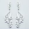 Ajoure Long Curls And Twirls Sterling Silver Stud Earrings