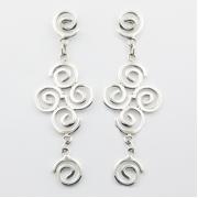 Wholesale Delicate Sterling Silver Wirework Flowers Stud Earrings