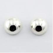 Wholesale Daily Wear Sterling Silver Stud Earrings 15mm Semi Spheres