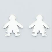 Wholesale Little Boy Adorable Silhouettes Sterling Silver Stud Earrings