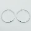 50mm Sterling Silver Latch Back Hoops Earrings