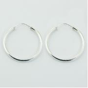 Wholesale Sterling Silver 40mm Endless Wire Hoop Earrings