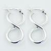 Sterling Silver Latch Back Infinity Hoop Earrings