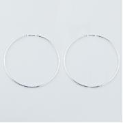 Wholesale 45mm Round Sterling Silver Hoop Earrings
