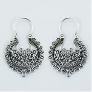 Wholesale Silver Antique Replicas 925 Ajoure Silver Hoop Earrings