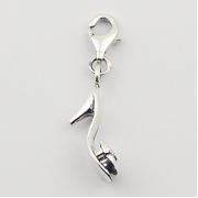 Wholesale High Heeled Sandals With Flower Charm And Sterling Silver