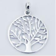 Wholesale Open Circle Sterling Silver Leafy Tree Of Life Pendants