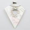 Ornate Sterling Silver Fan Cut Mother Of Pearl Pendants