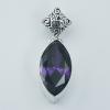 Marquise-Shaped Cubic Zirconia Sterling Silver Pendant