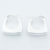 Sterling Silver Hoop Earrings Trapezium Outside Round Inside
