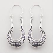 Wholesale Hoop Earrings Rich Ajoure Silver Stunning Drop Shapes