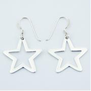 Wholesale Shiny Star Earrings Dainty Open Stars Dangle Earrings