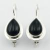 Black Agate Gemstone 925 Silver Chic Drop Earring