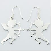 Wholesale Cupid Earrings Adorable Cut Out Sterling Silver Figure