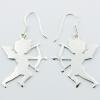 Cupid Earrings Adorable Cut Out Sterling Silver Figure